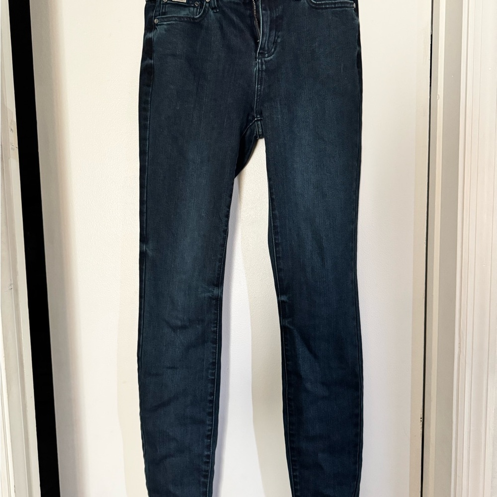 Two pairs of Prana Women's Skinny Jeans - Midnight Blue and Blue